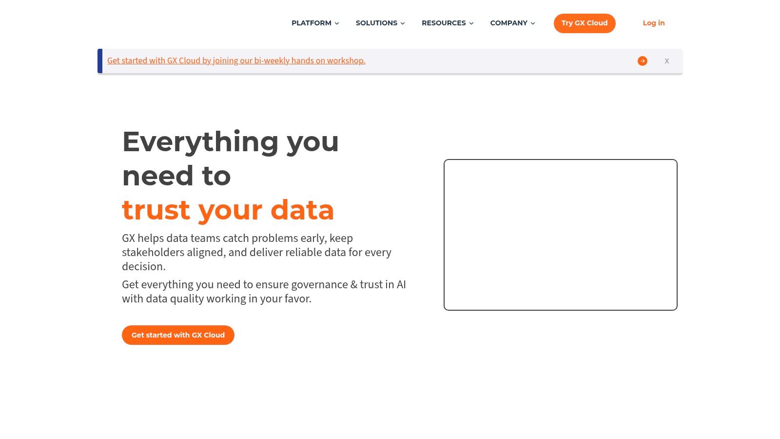 GX Cloud (Great Expectations Cloud) — Test-Driven Data Quality and Monitoring