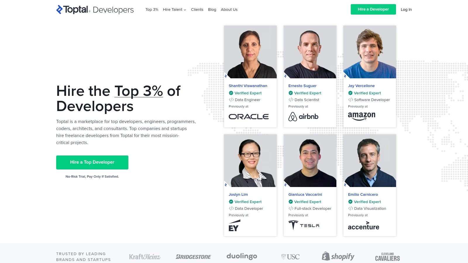 Toptal: Best for Vetted Senior-Level Expertise