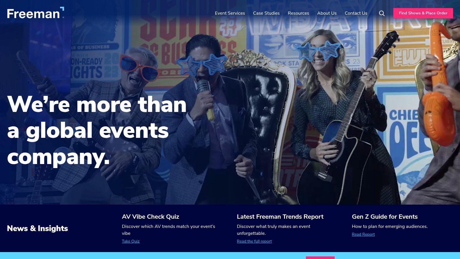 Freeman showcasing a vibrant brand experience event