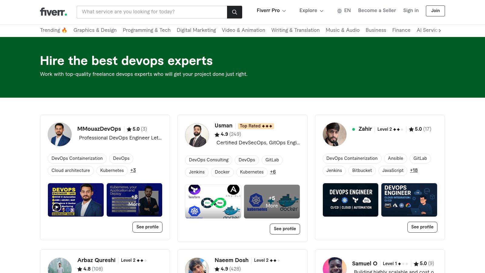 Fiverr (DevOps Experts)