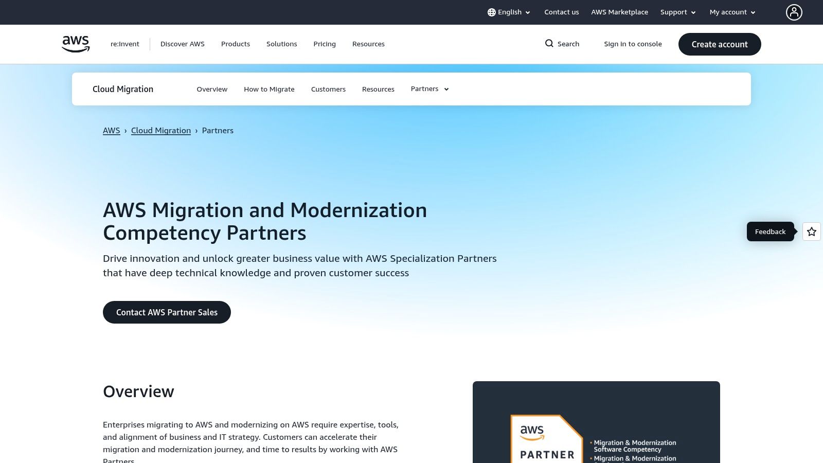 AWS Migration and Modernization Competency Partners (Official Directory)