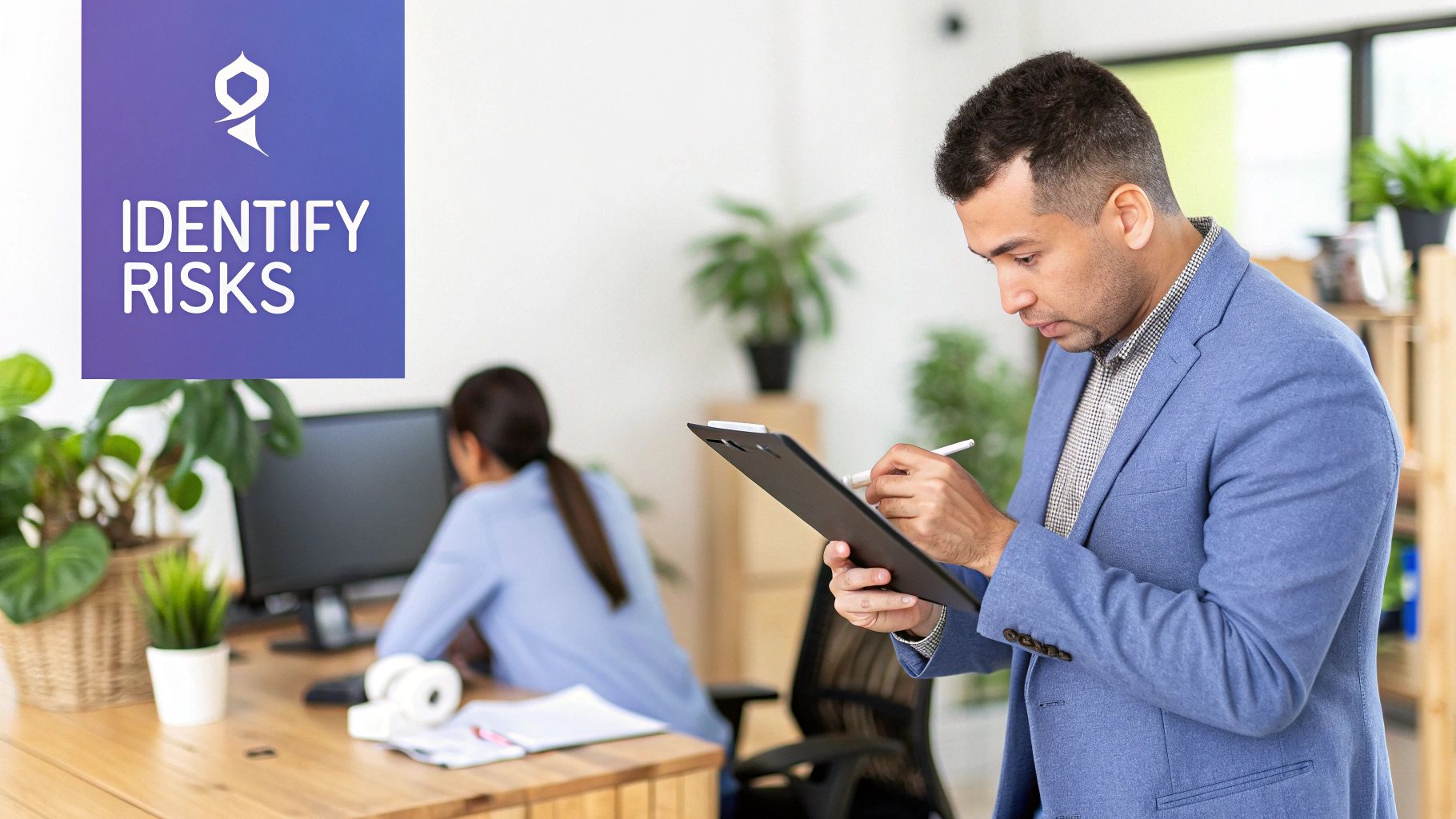 Cyber threats concept image with a person on a laptop and security lock icons