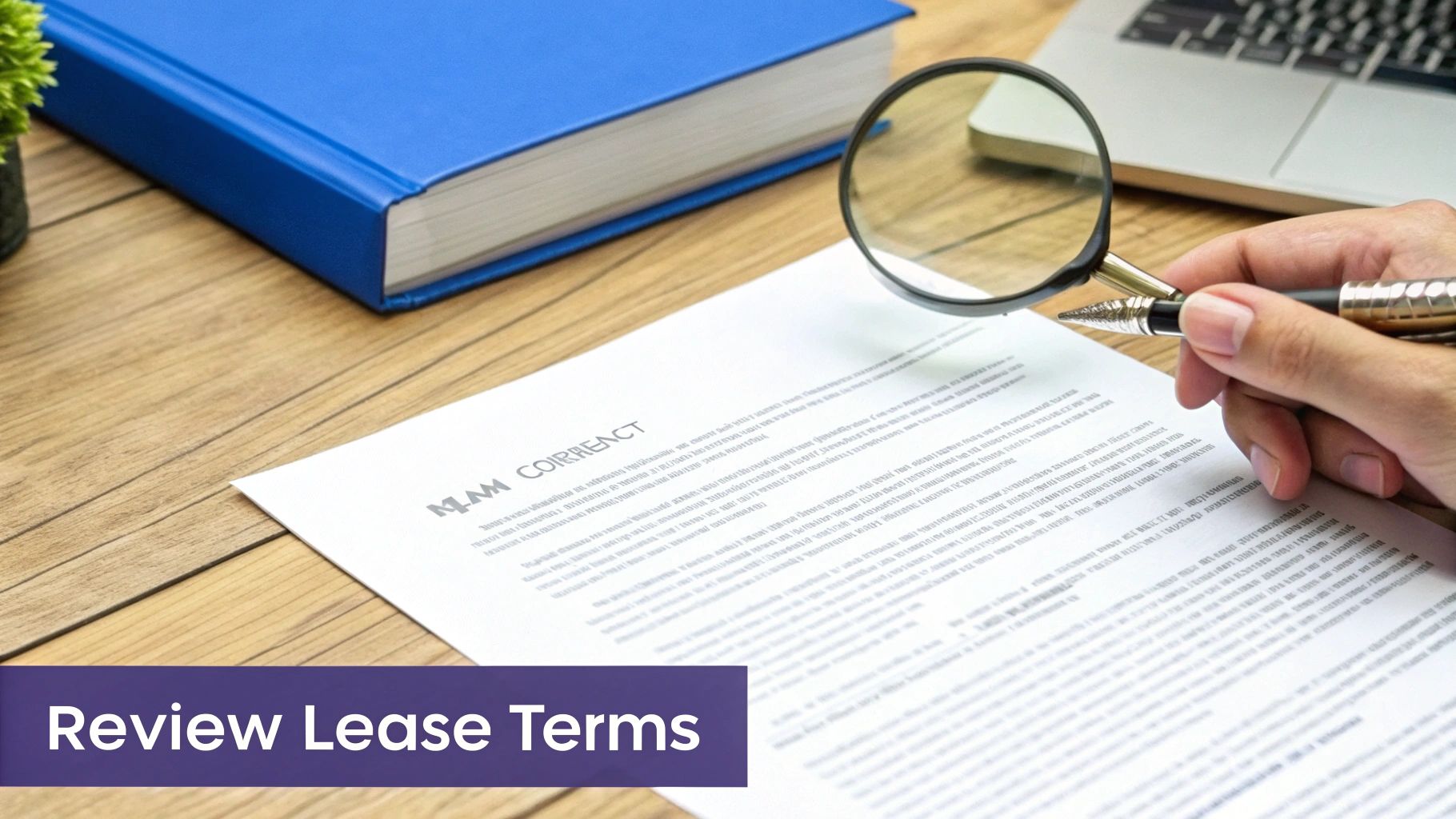 Image of a key and a contract