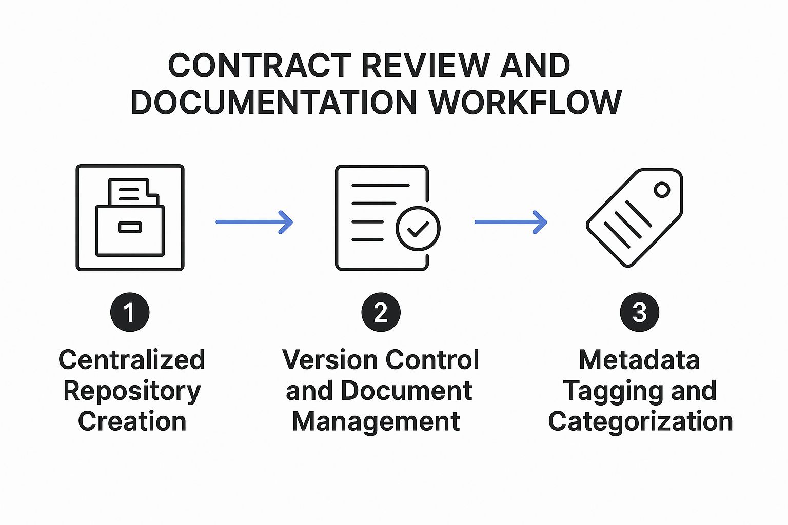 Infographic showing key data about Contract Review and Documentation