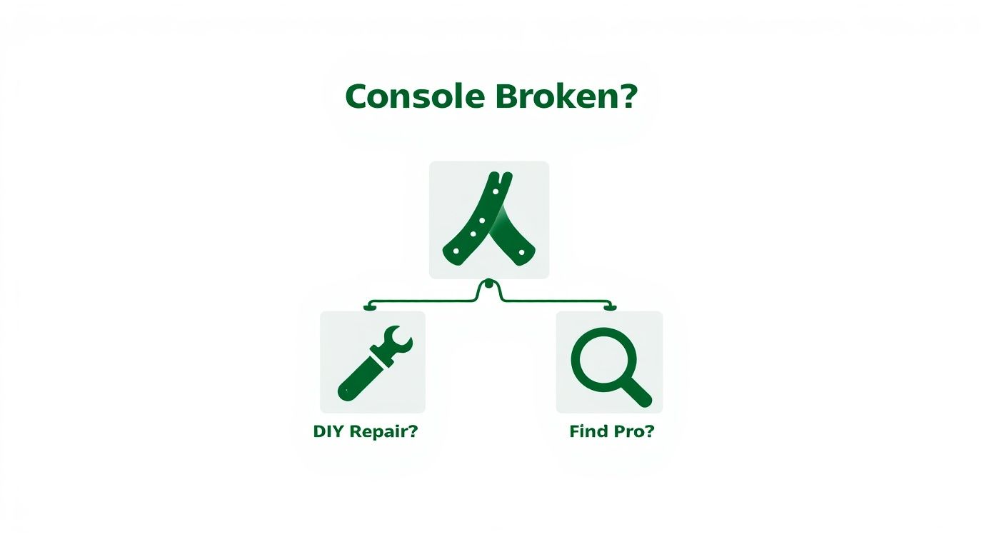 Infographic about console repair near me