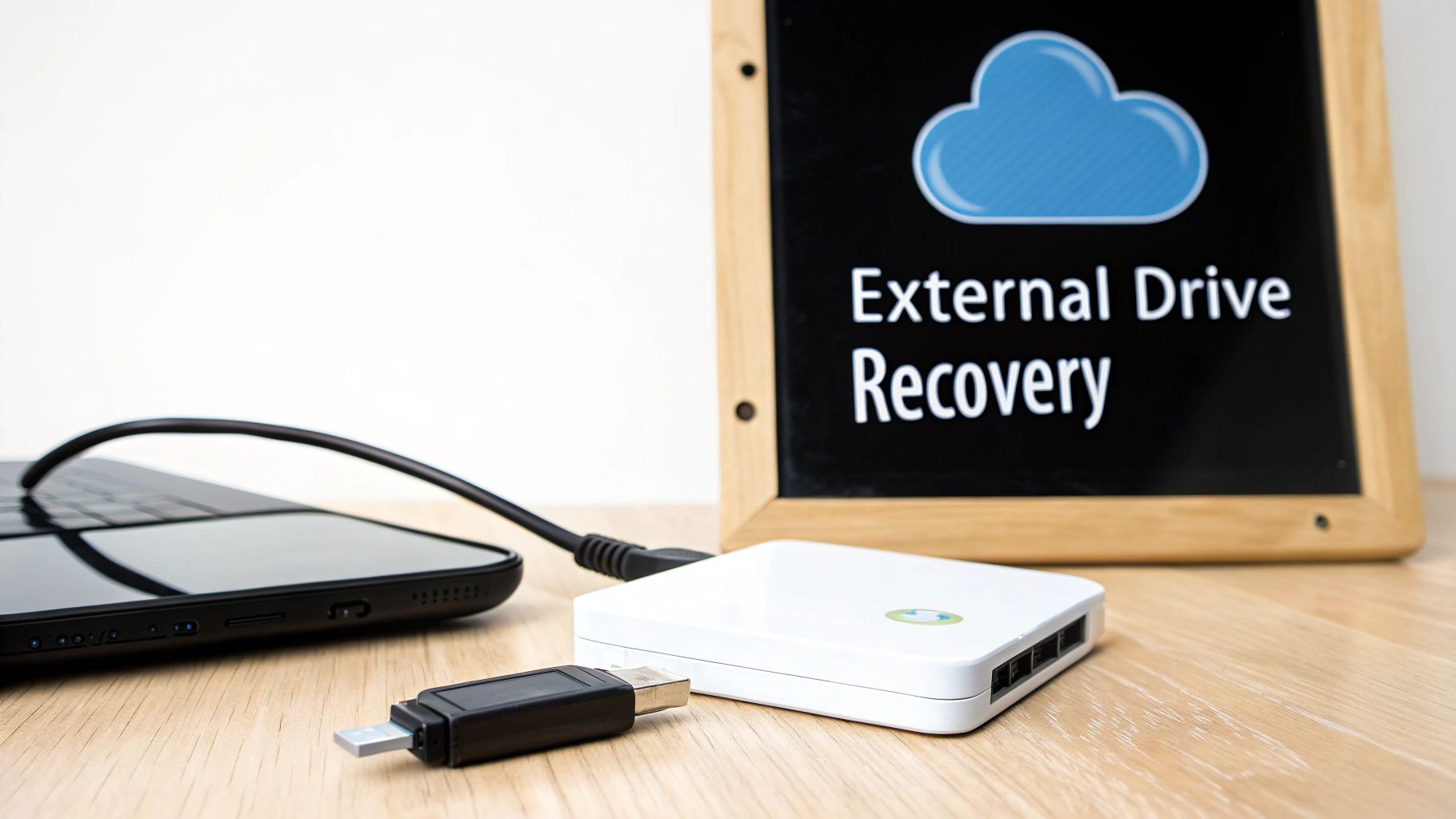 A technician in a cleanroom environment carefully working on a hard drive