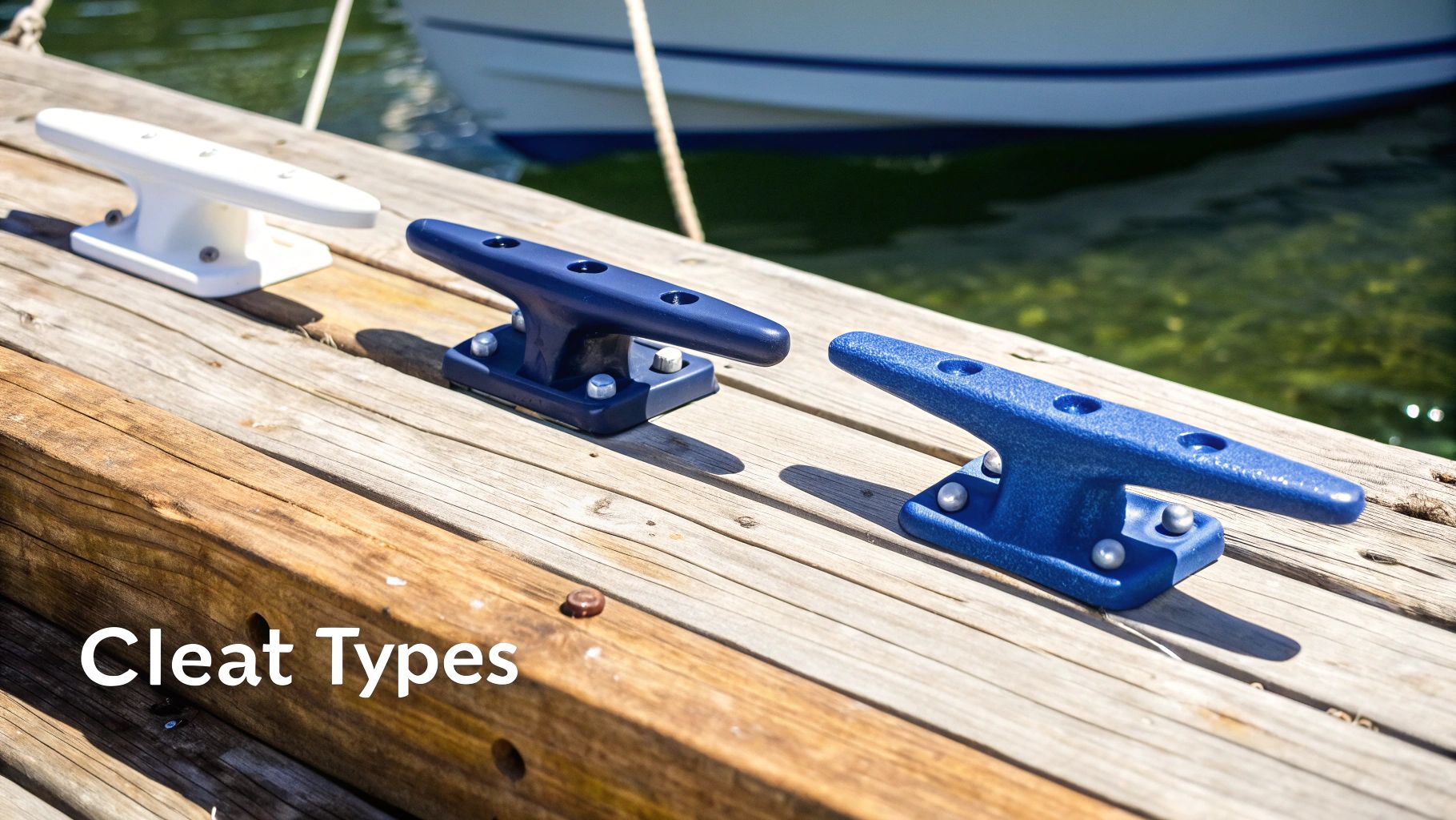 Cleats on a boat