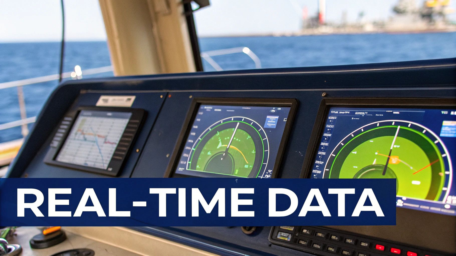 A boat's dashboard showing a fuel management system in use, highlighting efficiency and control.