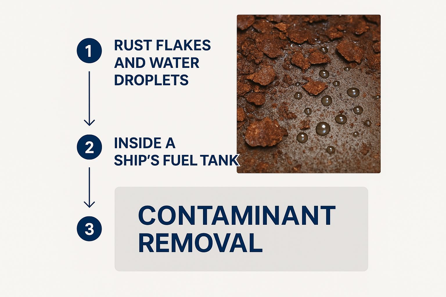 Infographic about marine fuel tank cleaning