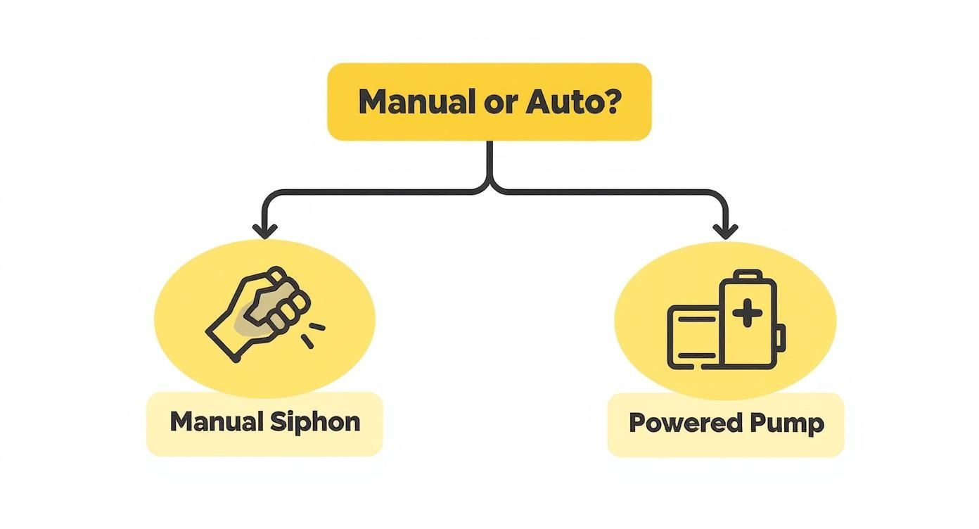 Infographic about portable gas transfer pump