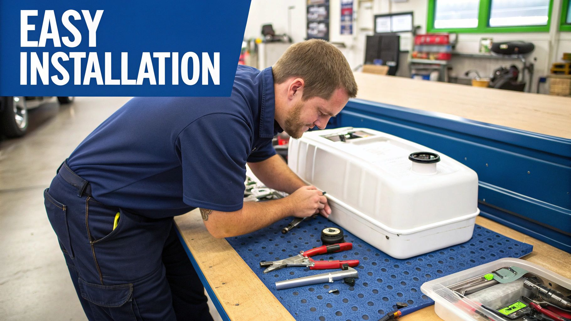 Baffle Fuel Tank Installation