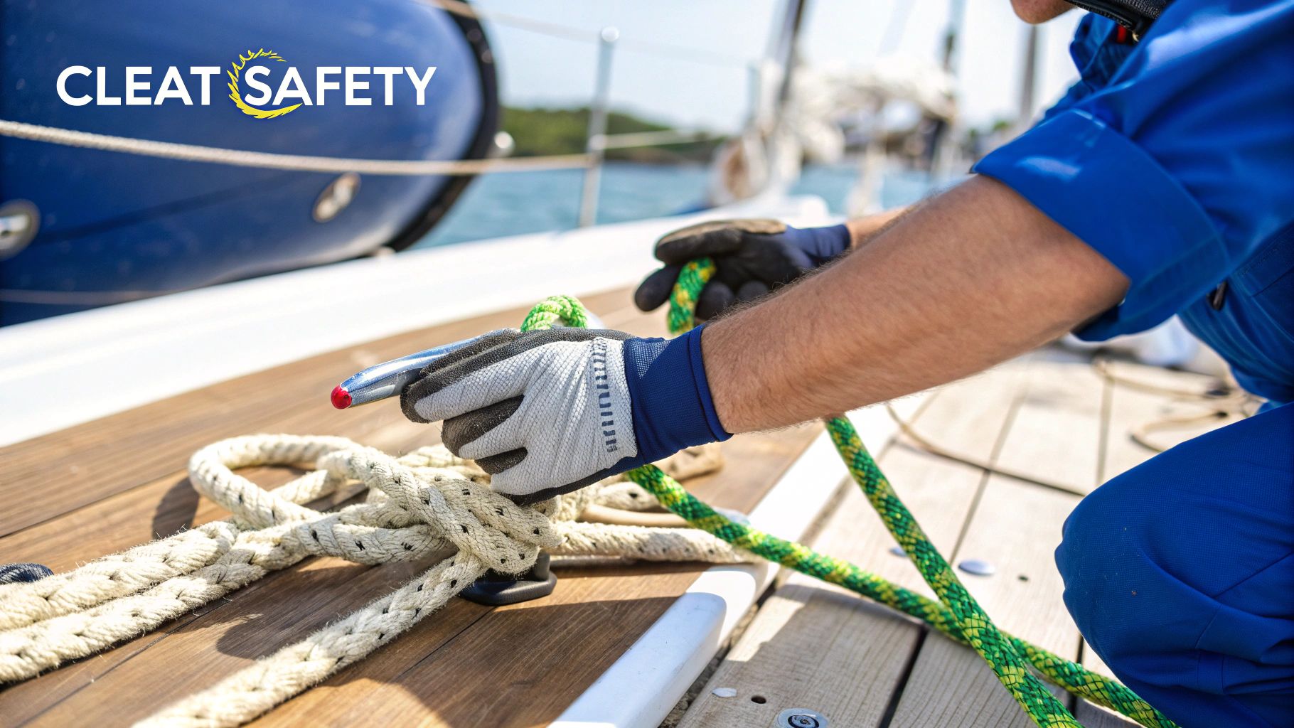 Cleat care on a boat