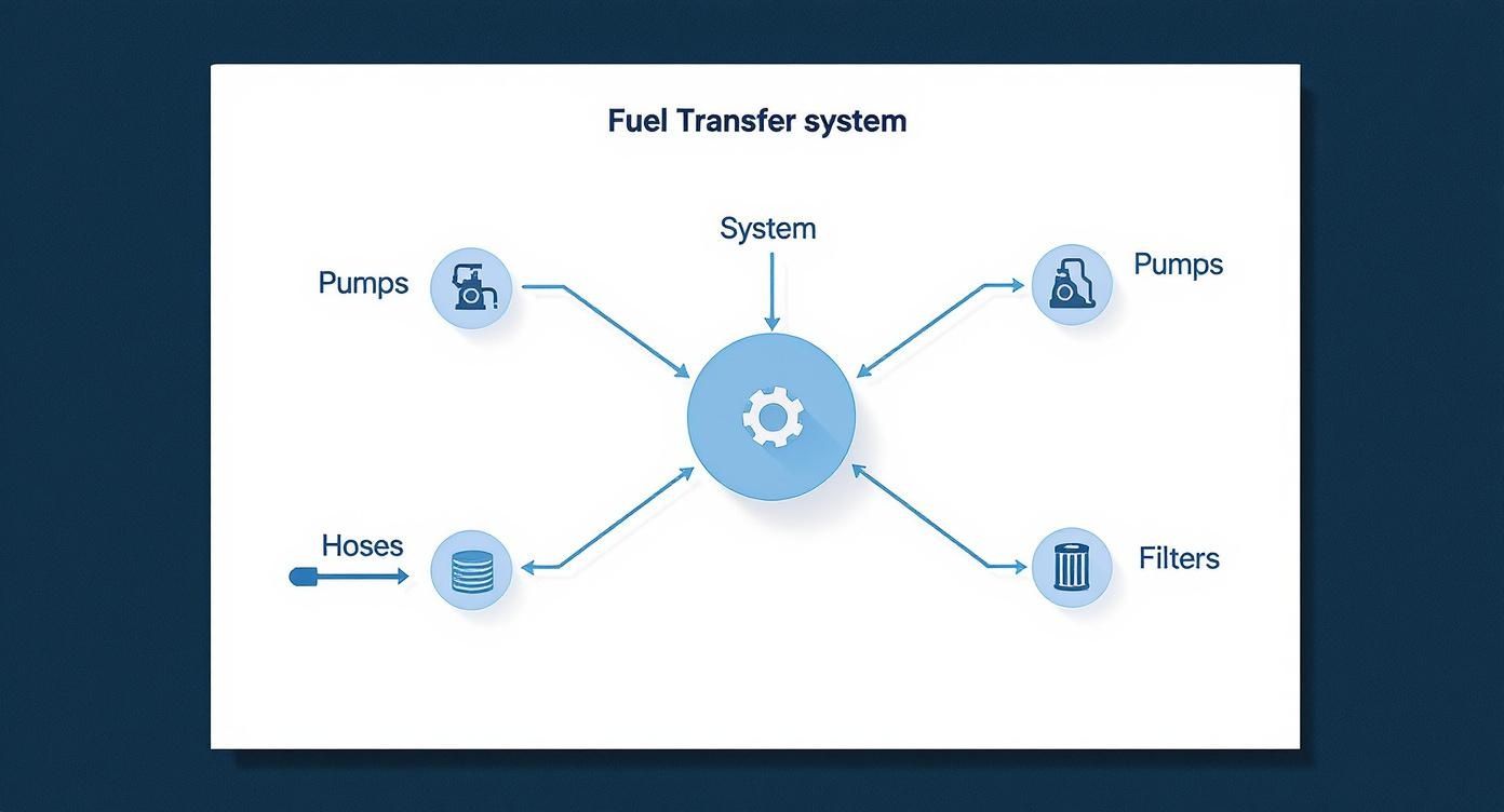 Infographic about fuel transfer system