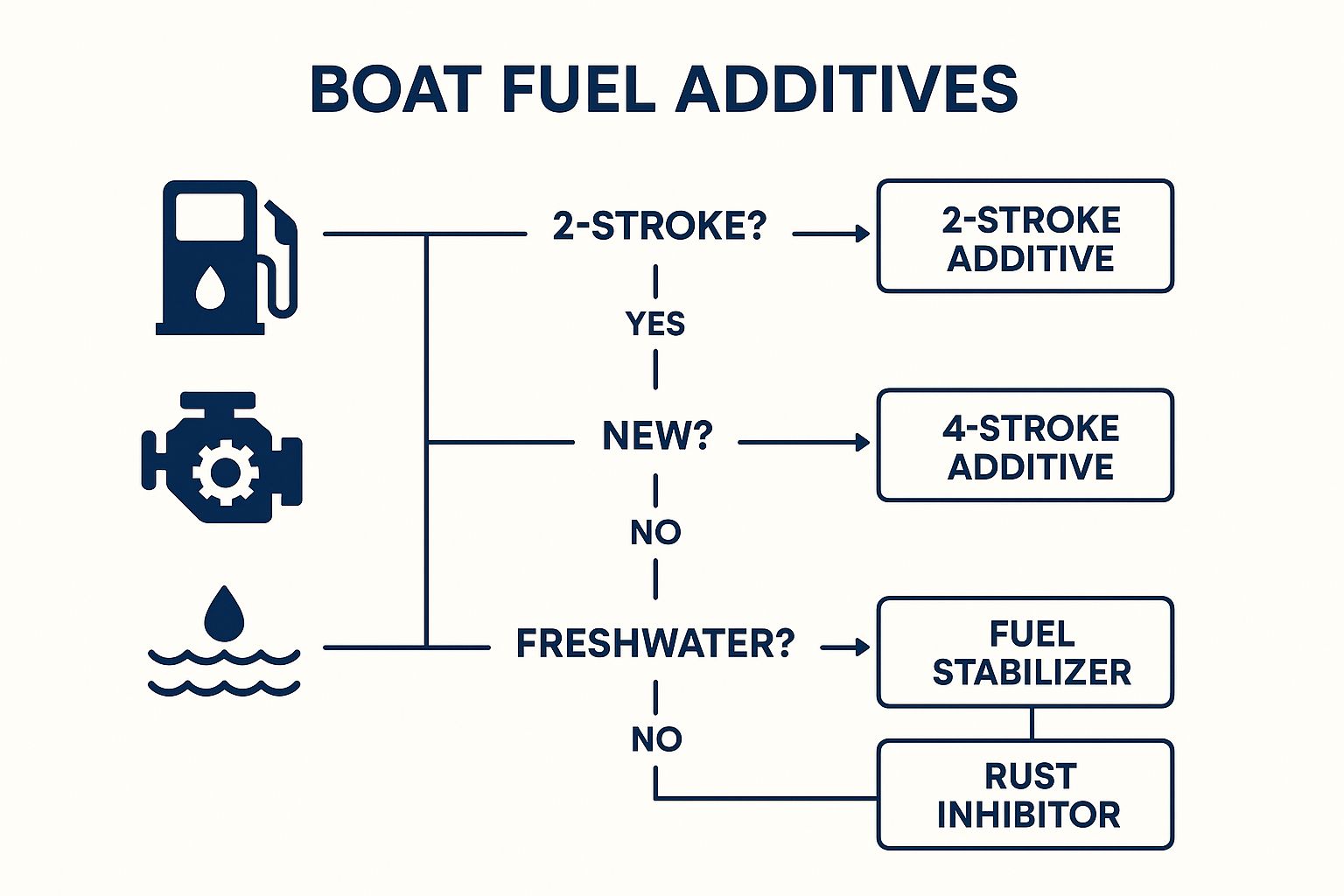Infographic about fuel additives for boats