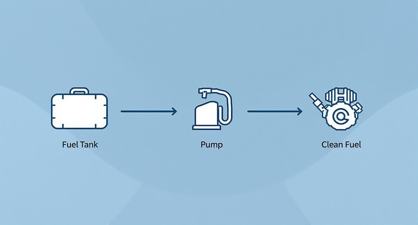 Infographic about transfer pump with filter