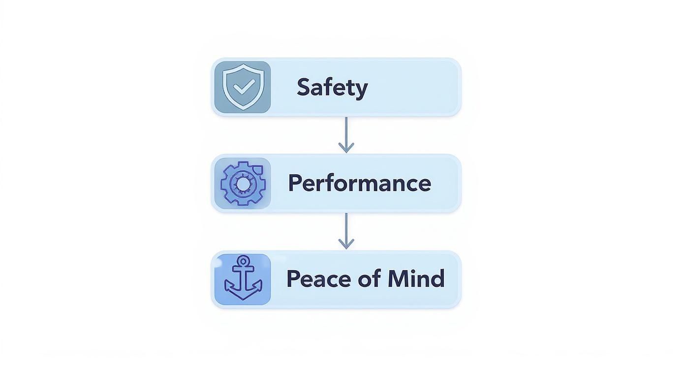 Infographic about gas tank for boats