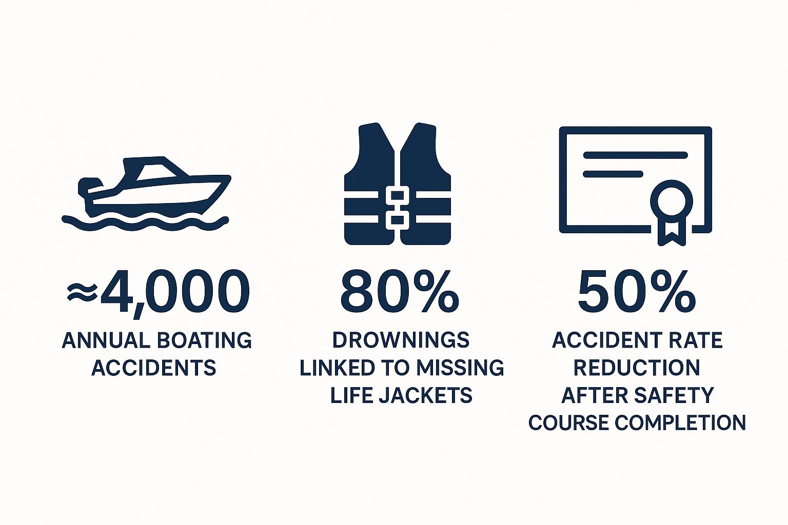 Infographic about boating safety course