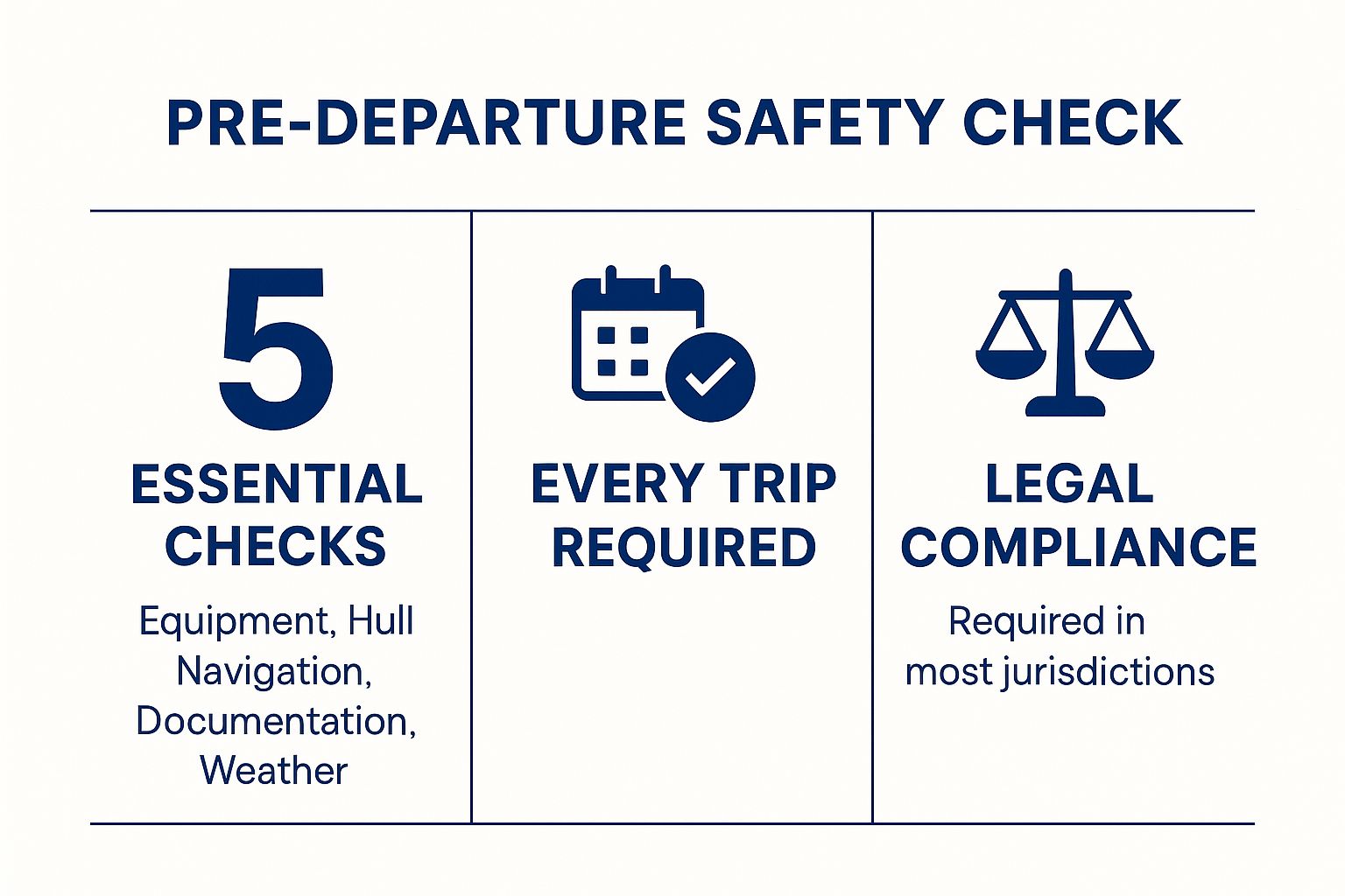 Infographic showing key data about Pre-Departure Safety Check