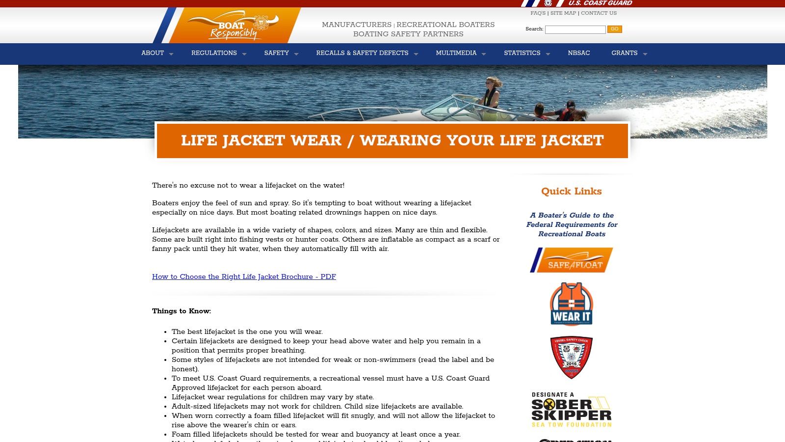 Personal Flotation Devices (PFDs)