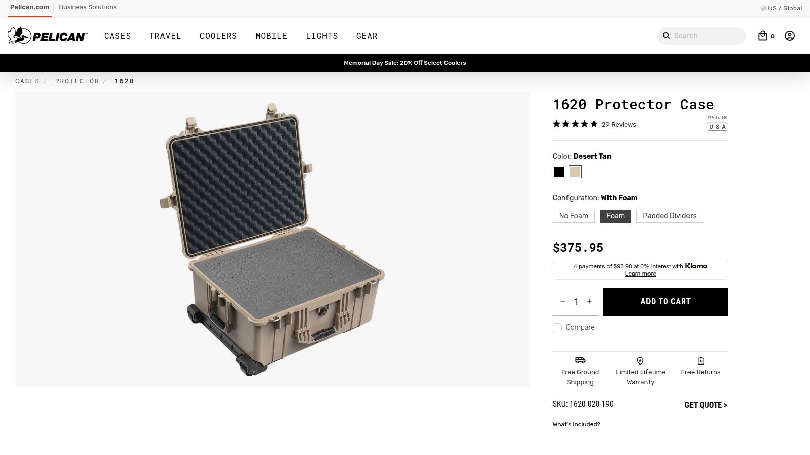 Pelican 1620 Case