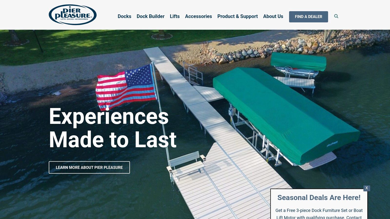 Pier Pleasure Boat Dock Canopy