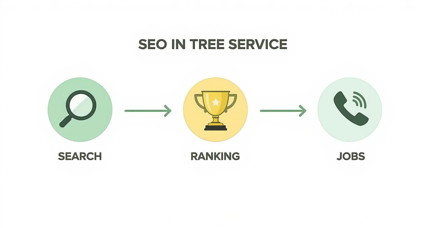 Infographic about SEO for tree service