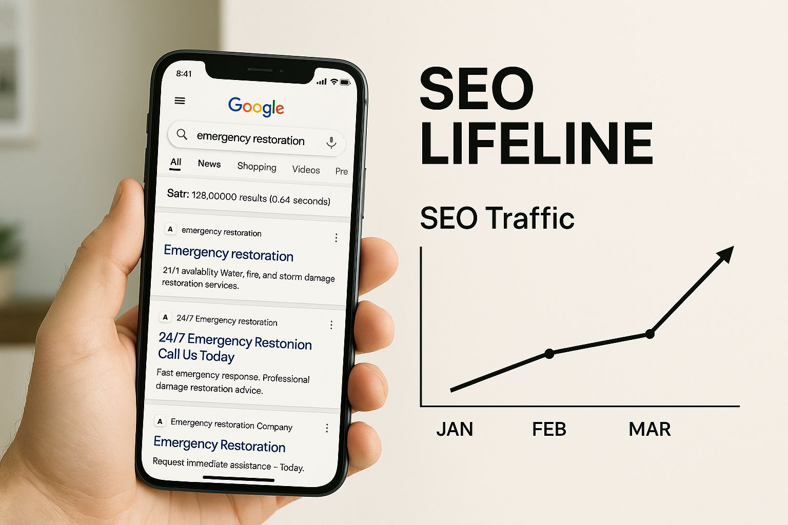 Infographic about disaster restoration seo