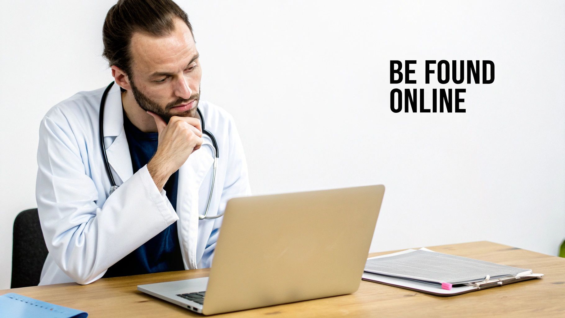 A doctor reviewing patient information on a tablet, symbolizing the blend of modern technology and healthcare.