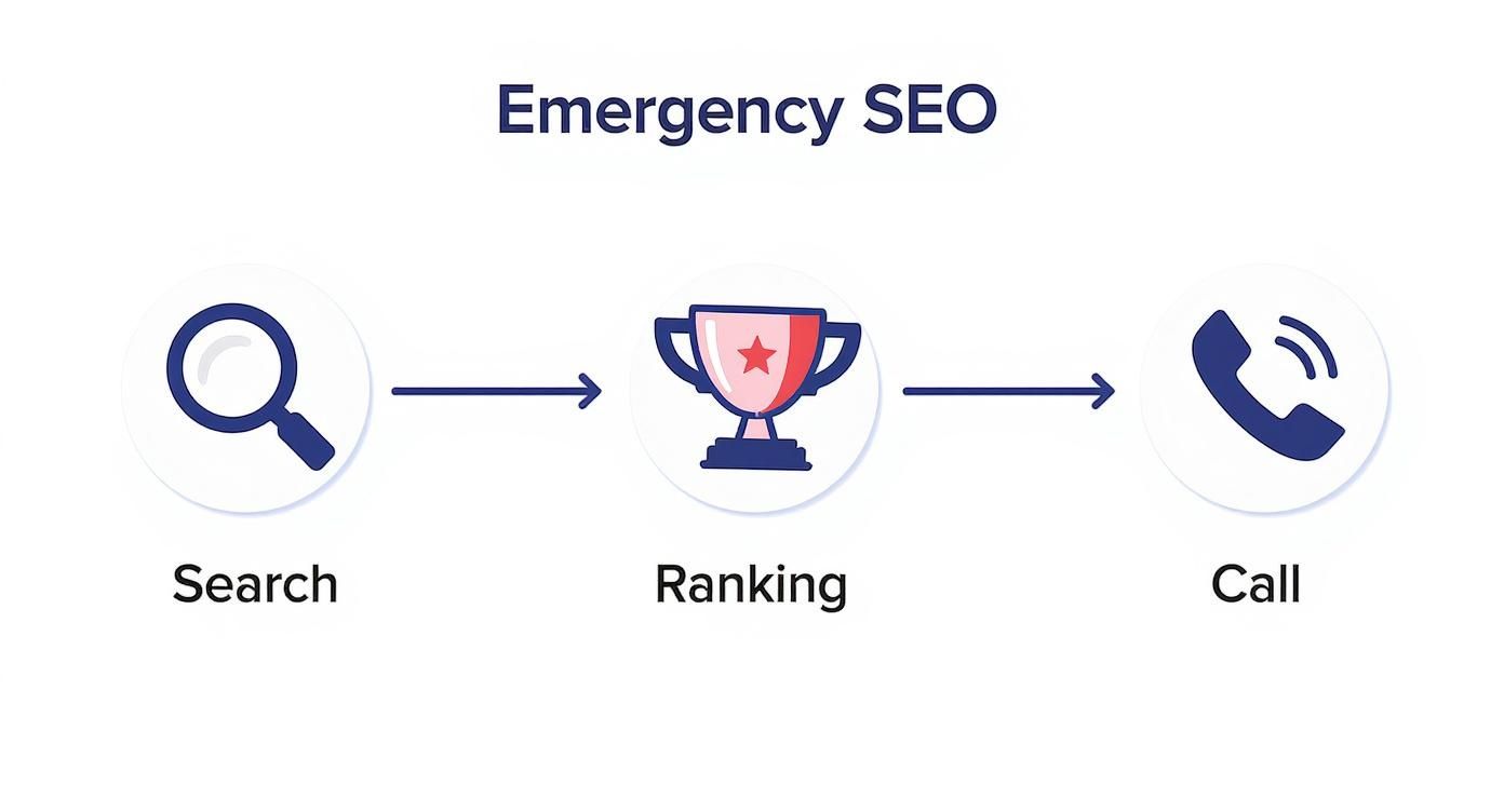 Infographic about SEO for water damage