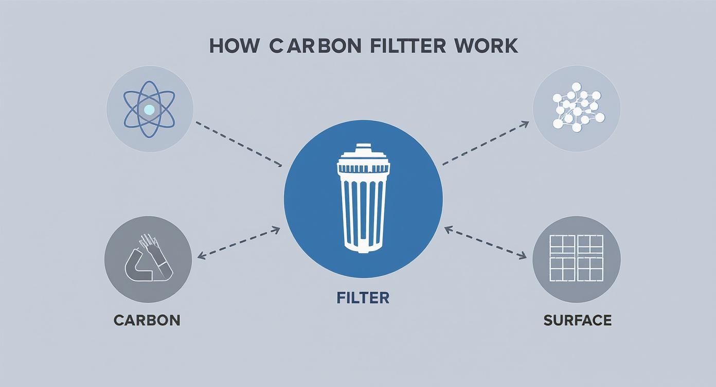 Infographic about carbon water filter