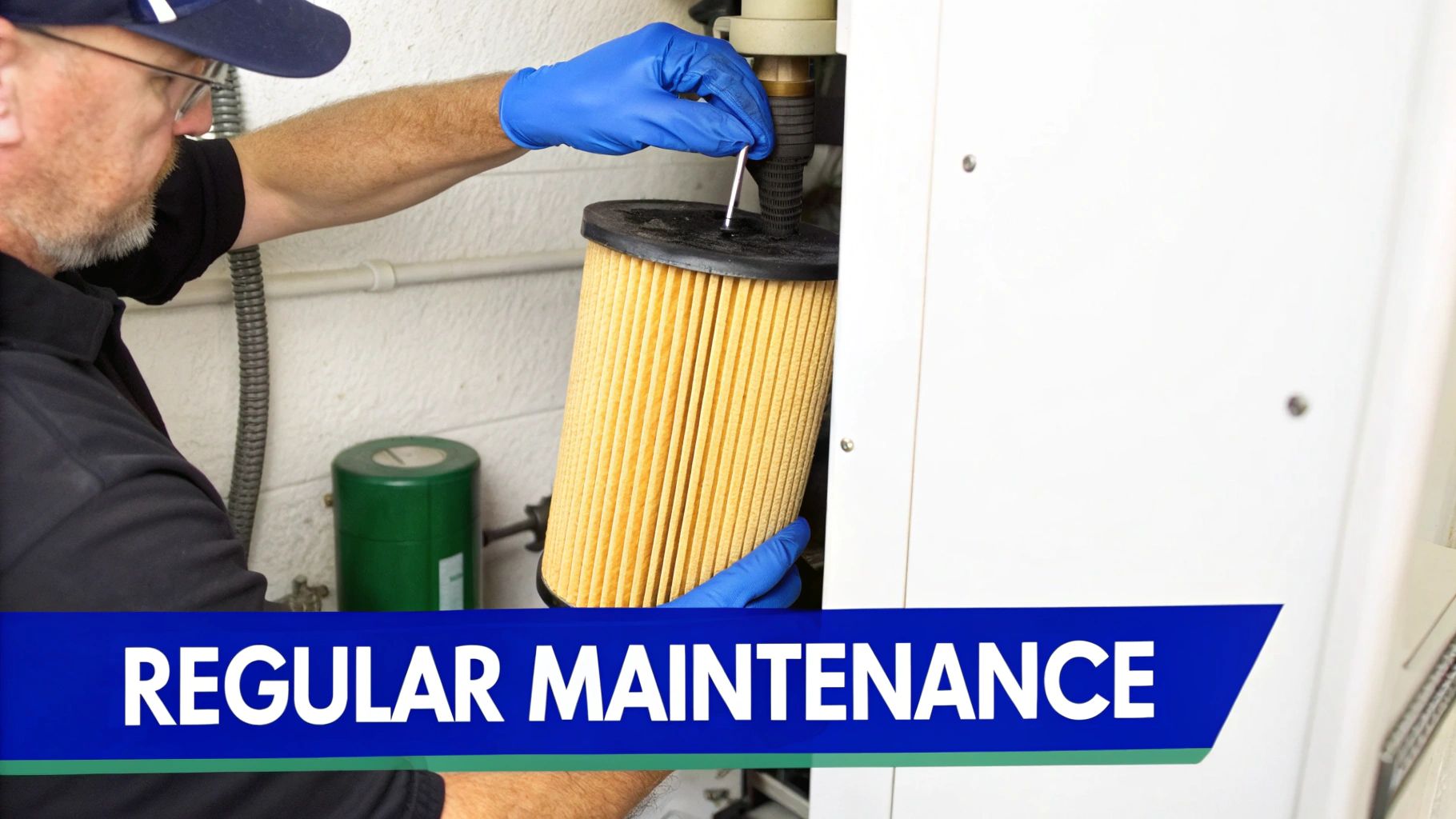 Routine vehicle maintenance metaphor for water filtration