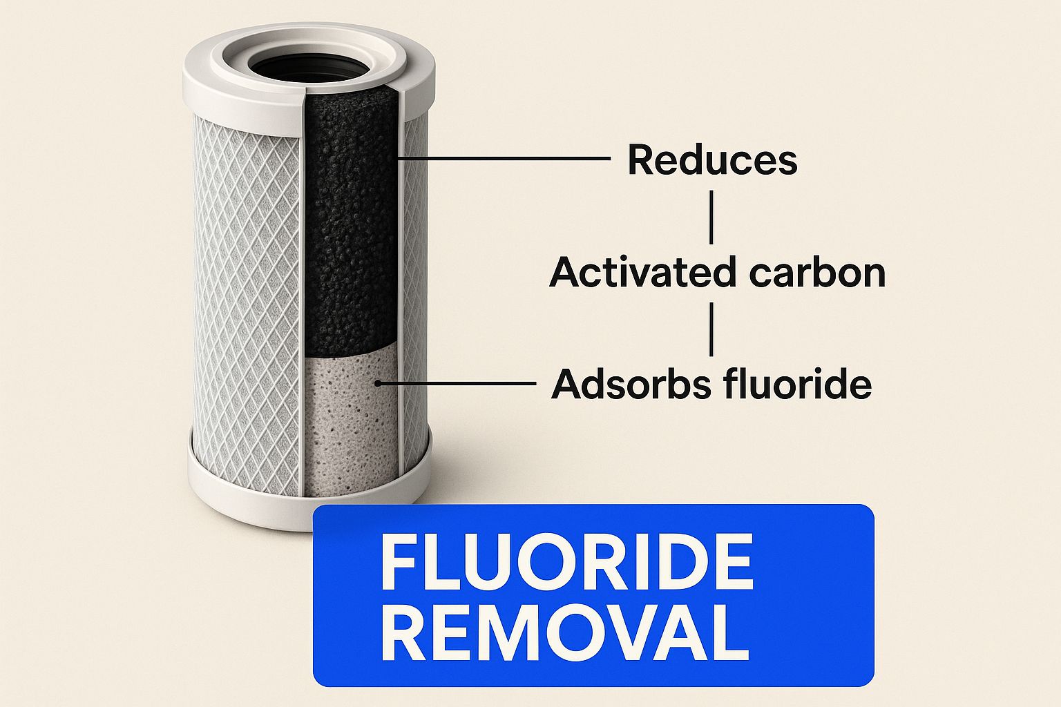 Infographic about fluoride water filter australia