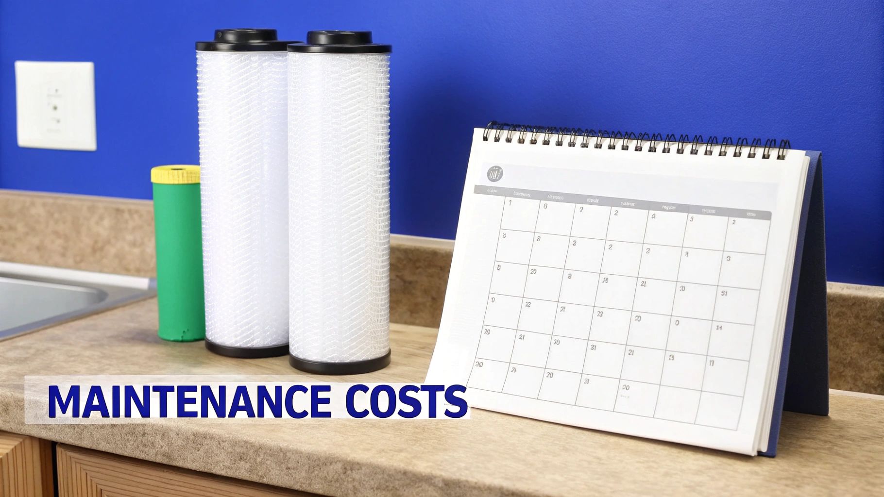 Person replacing a whole house water filter cartridge