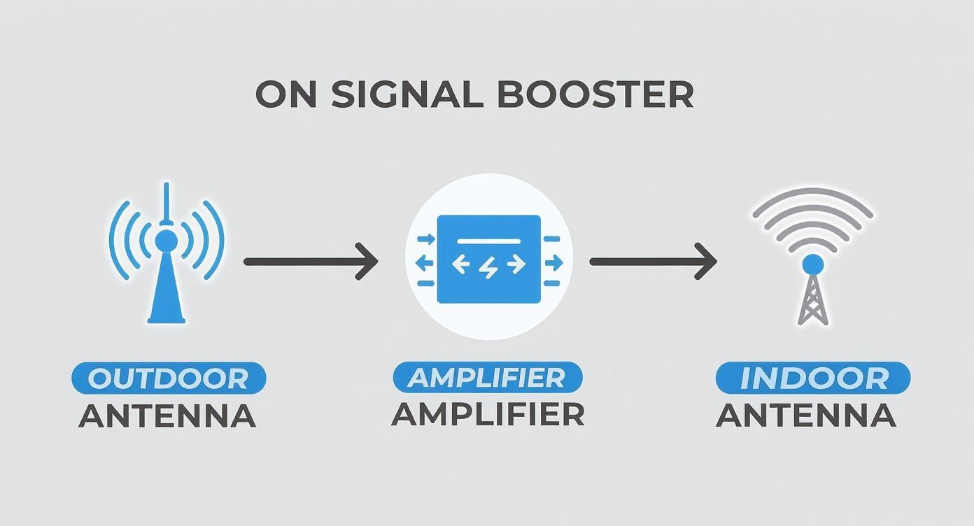 Infographic about how to boost mobile signal at home
