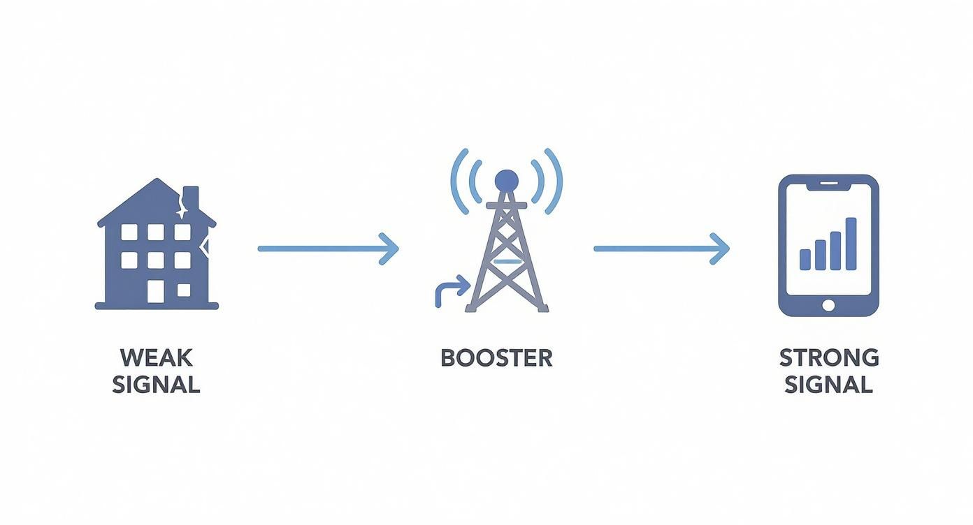 Infographic about signal booster for iphone