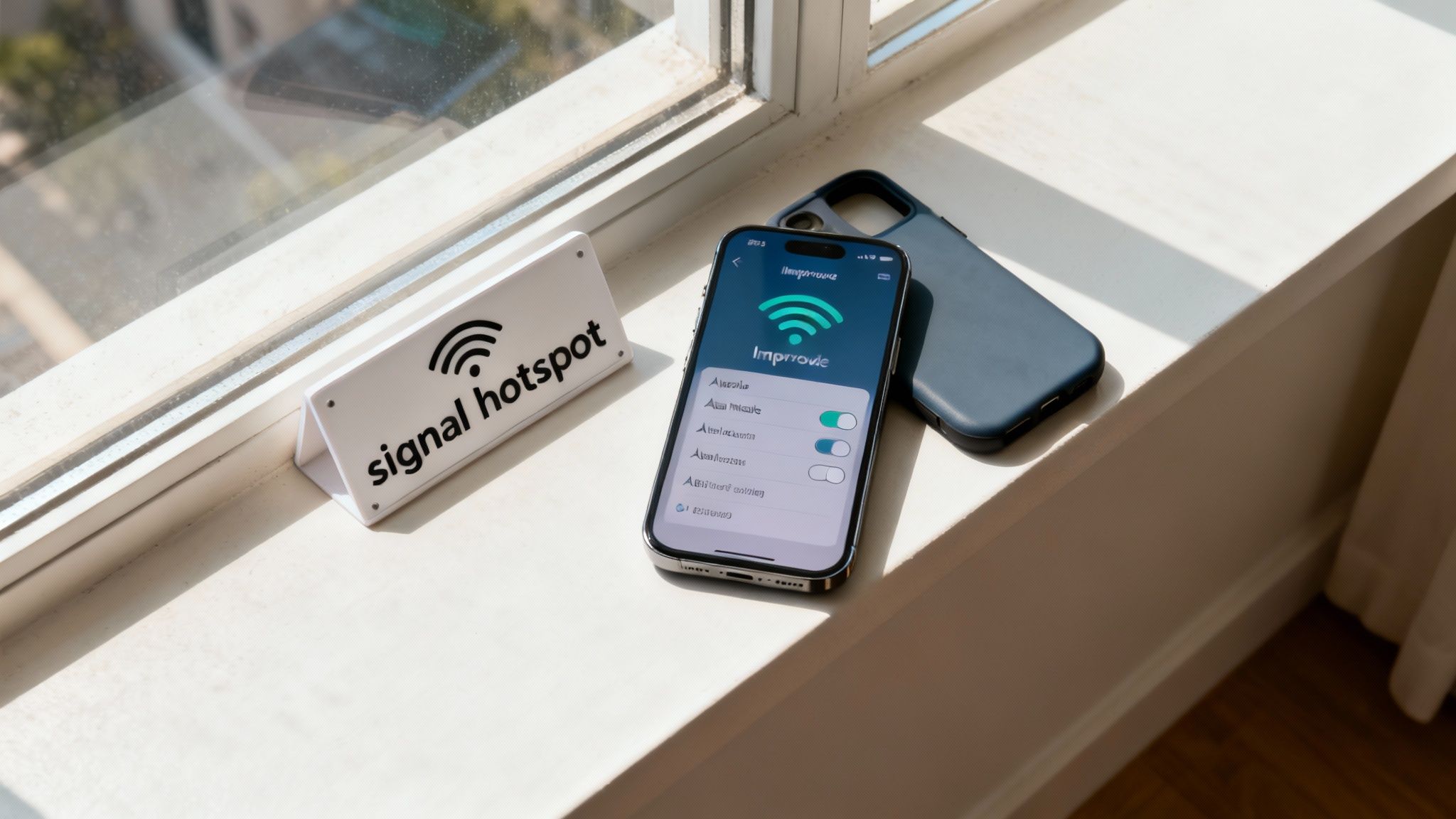 A person toggling Airplane Mode on their smartphone to refresh the network connection.