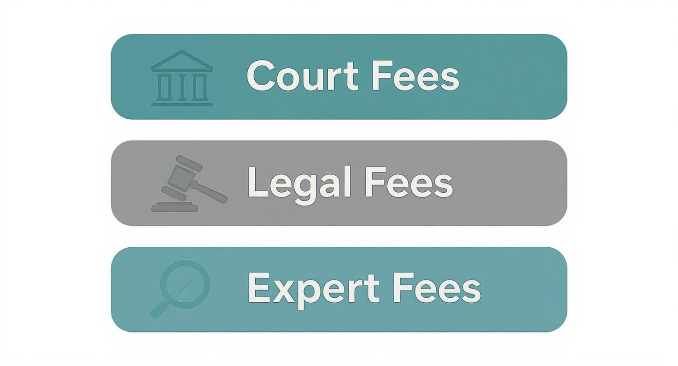 Infographic about how much does a divorce cost in ontario