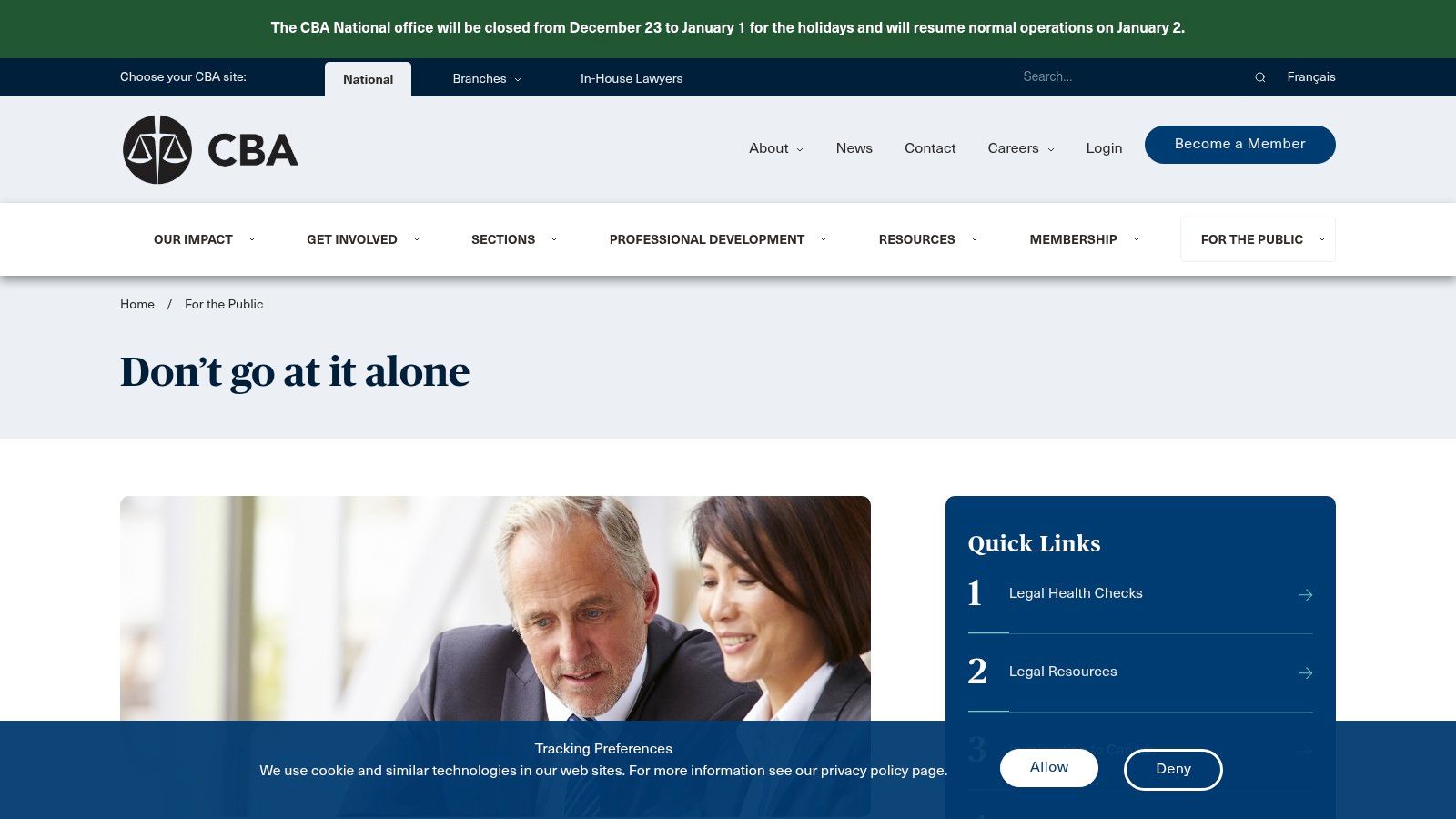 Canadian Bar Association – Find-a-Lawyer Directory