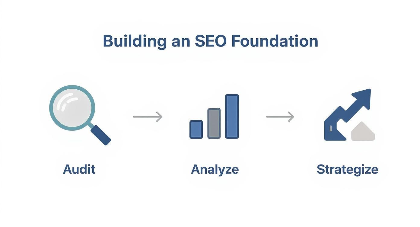 Infographic about how to increase organic search traffic