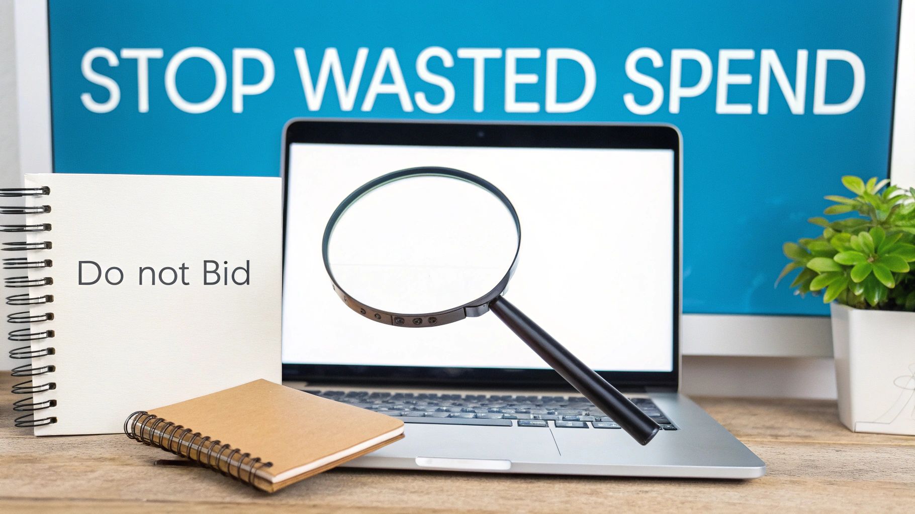 Several red warning signs on a digital background, symbolizing PPC mistakes to avoid.