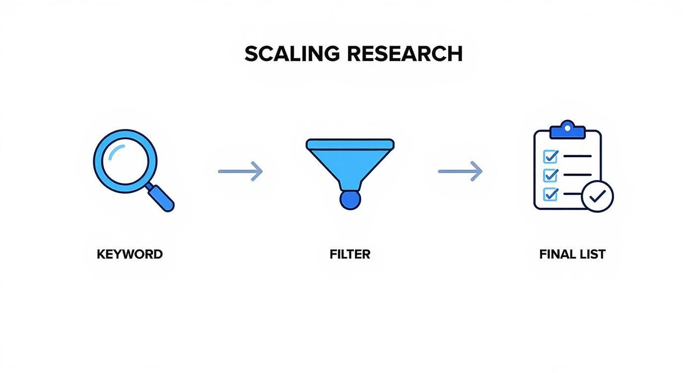 Infographic about long tail keyword research