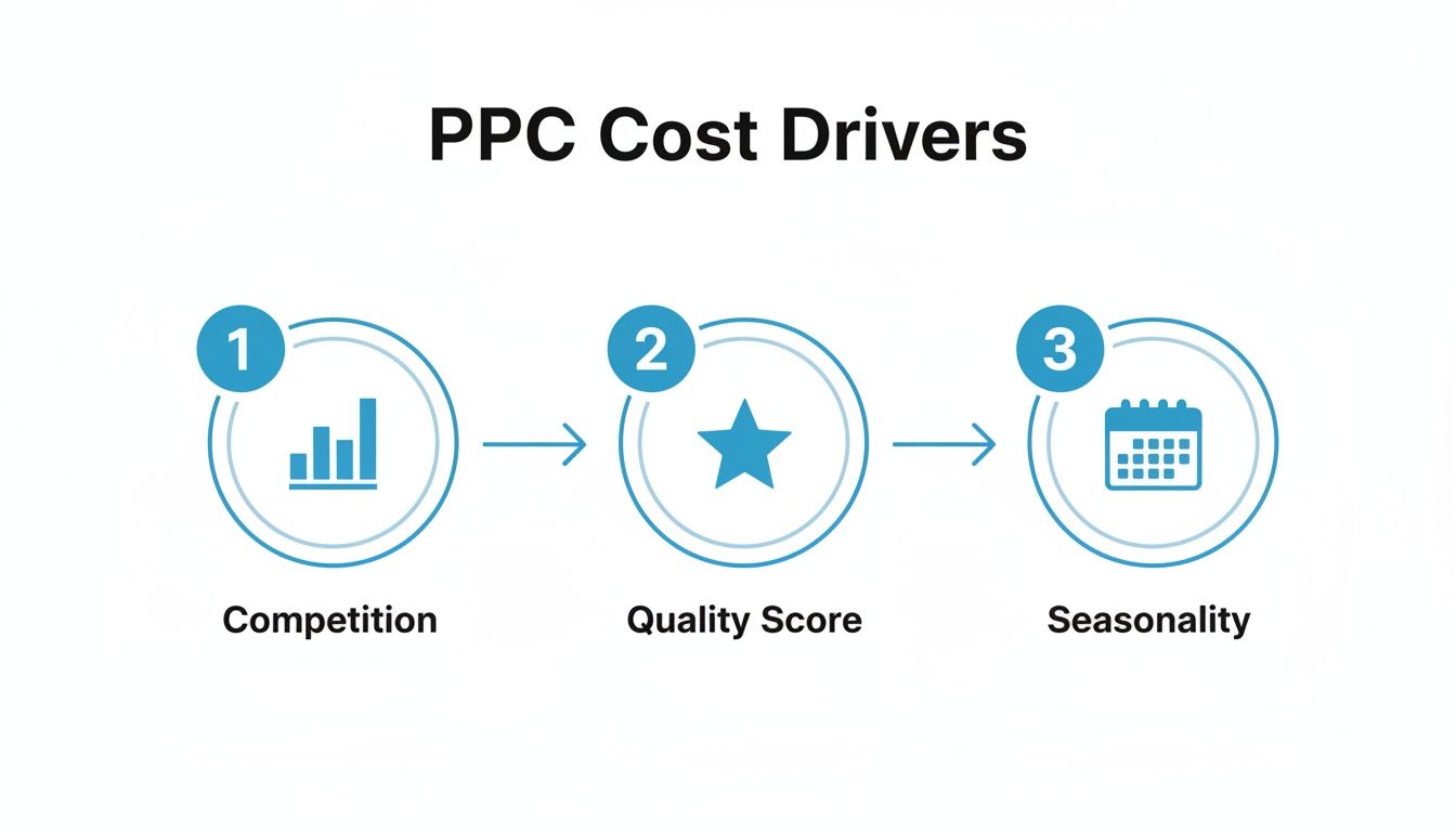 Infographic about cost of ppc advertising