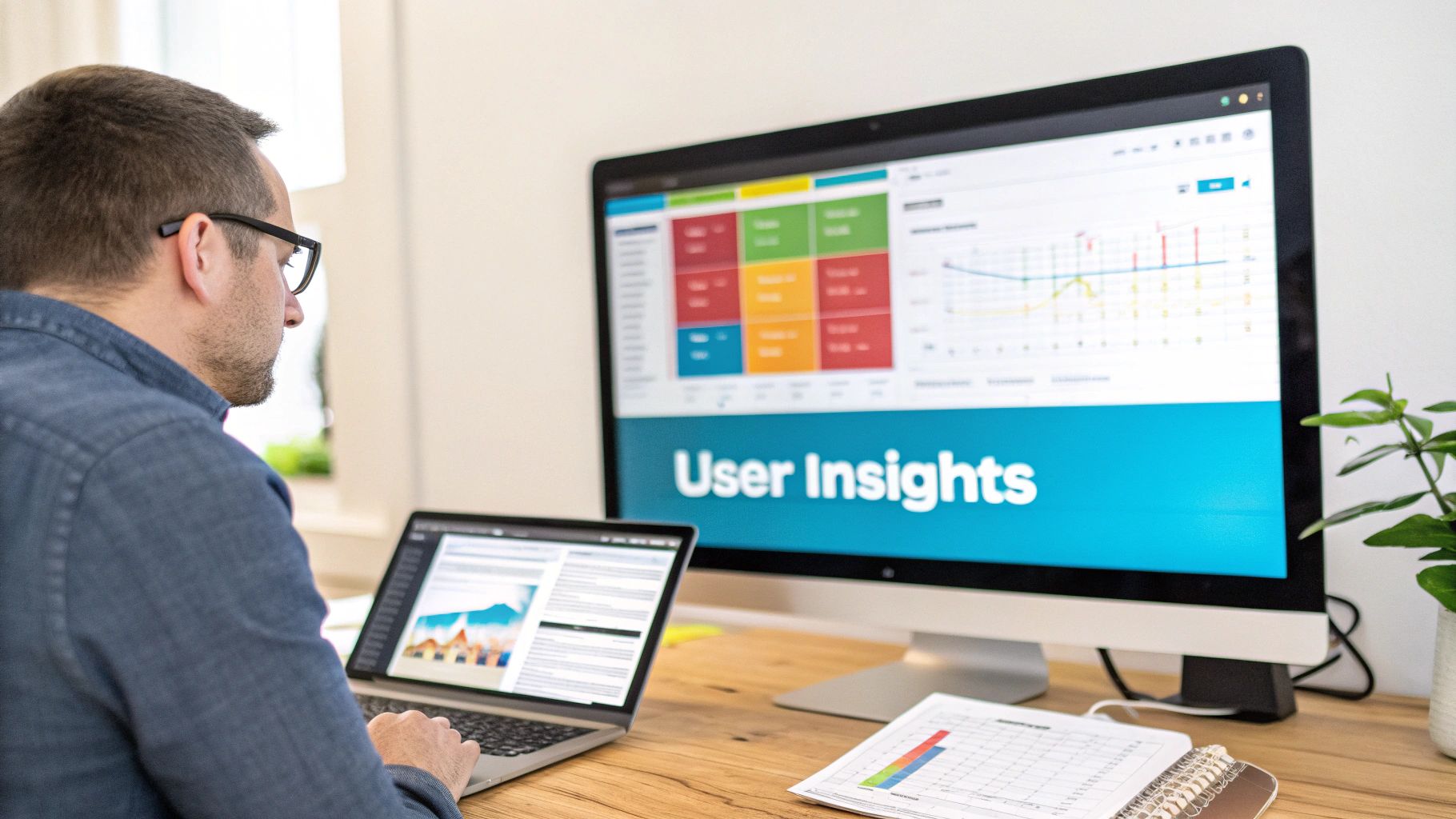 woman optimizing on-page elements on her laptop to improve website conversion rates