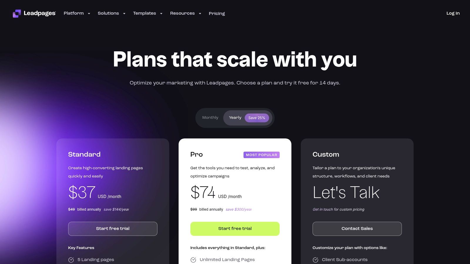 Leadpages (Template Gallery)