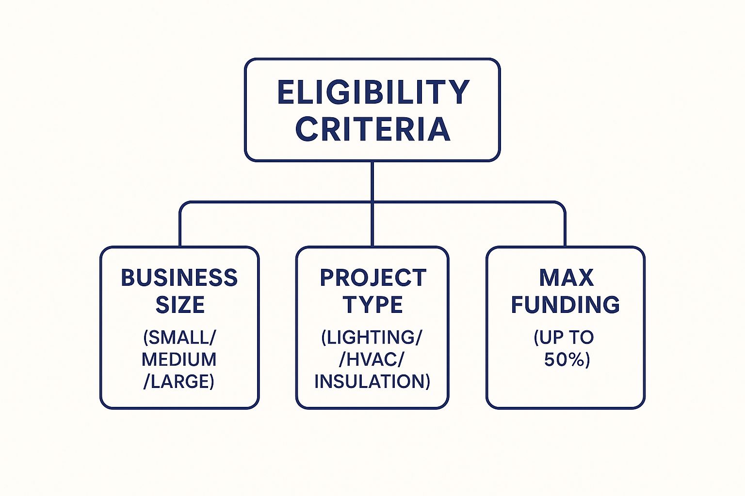 Infographic about energy efficiency grants for businesses