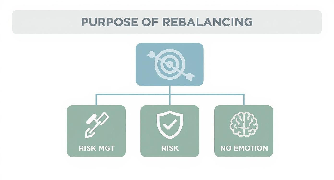 Infographic about what is portfolio rebalancing