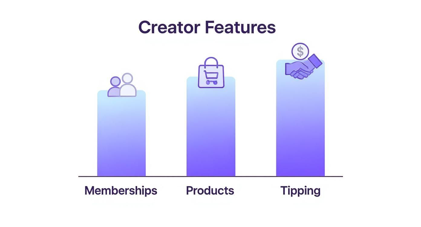 Infographic about creator monetization platform