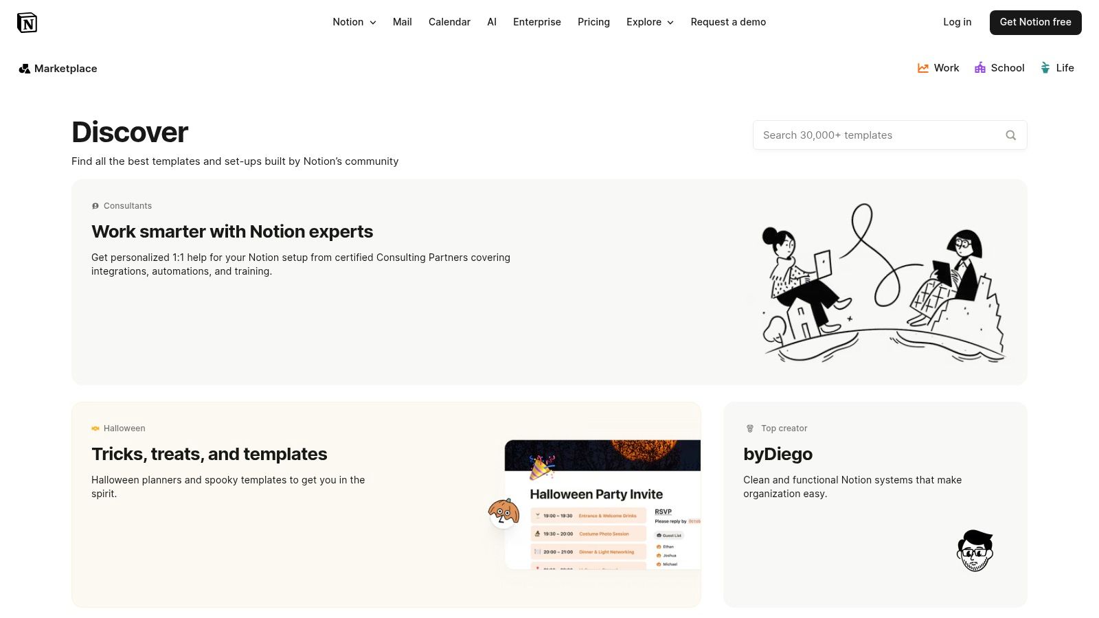 Notion Template Gallery (official)