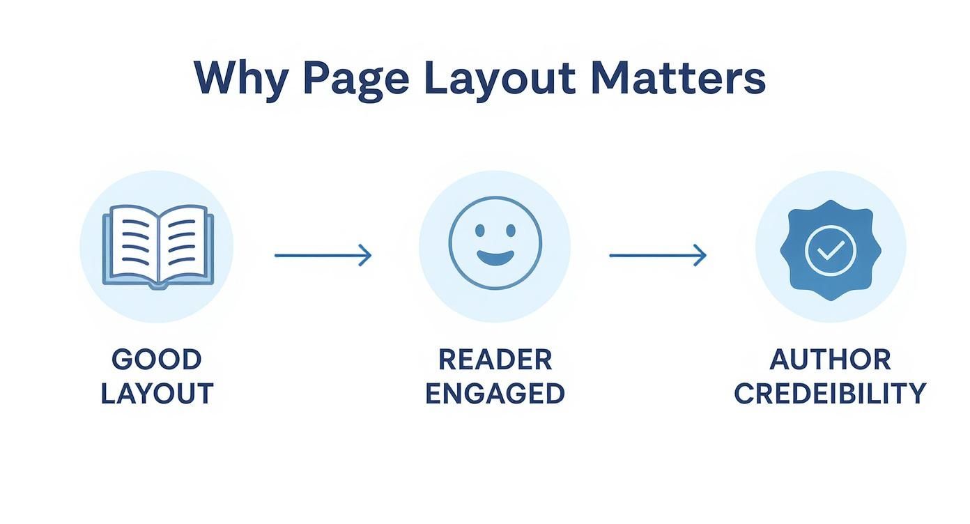 Infographic about book page layout design