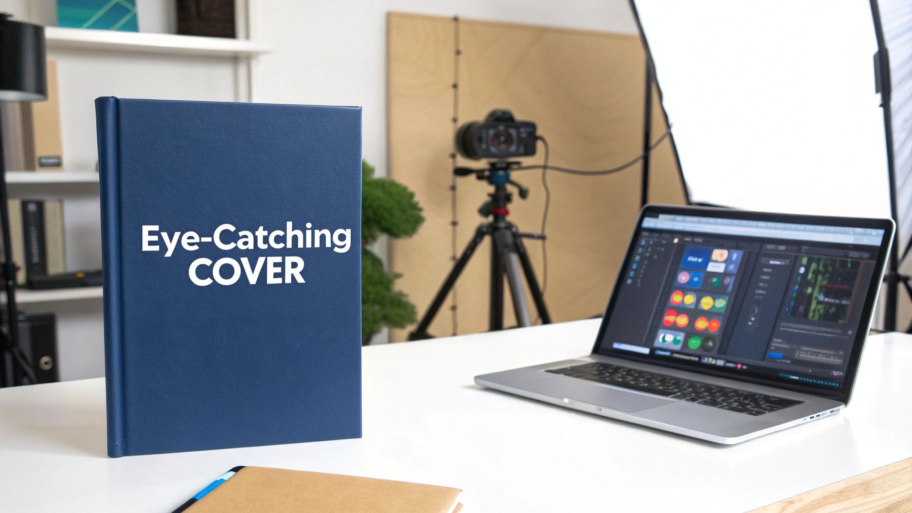 Three different book covers displayed on a shelf.